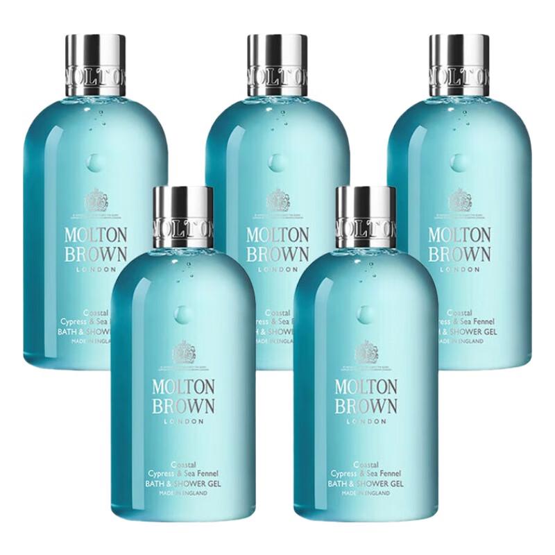 Molton Brown Coastal Cypress & Sea Fennel Bath & Shower Gel 5 x 300ml