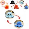 Adorable Juguete de Peluche de Pulpo Reversible de Doble Cara para Niños con Textura Suave