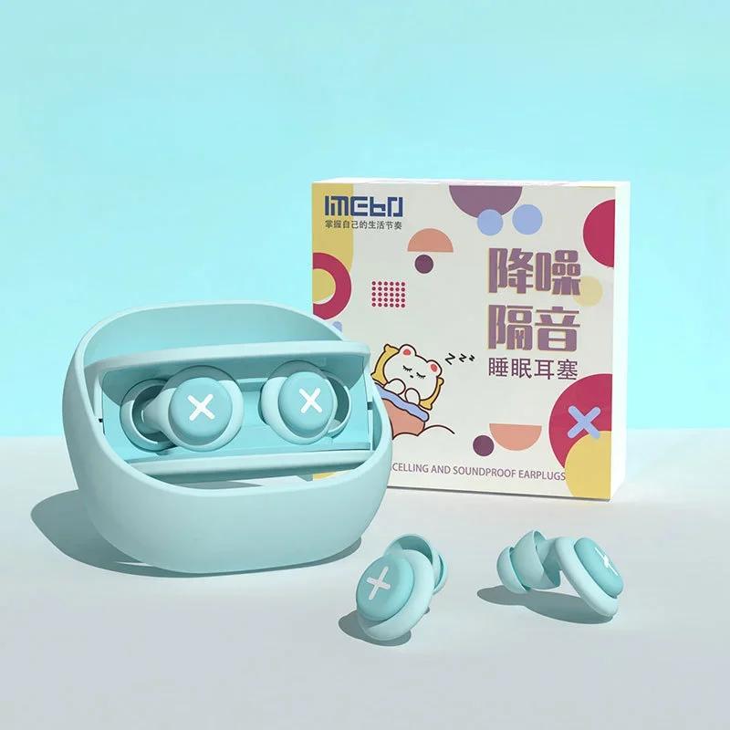 NOVÁ Silikonová Zátka do Ucha Spánek Hluk Zátka do Ucha Potlačující Hluk Redukce Hluku Zvukotěsná Anti Měkká Pomalý Návrat Ochrana Uší Pěna