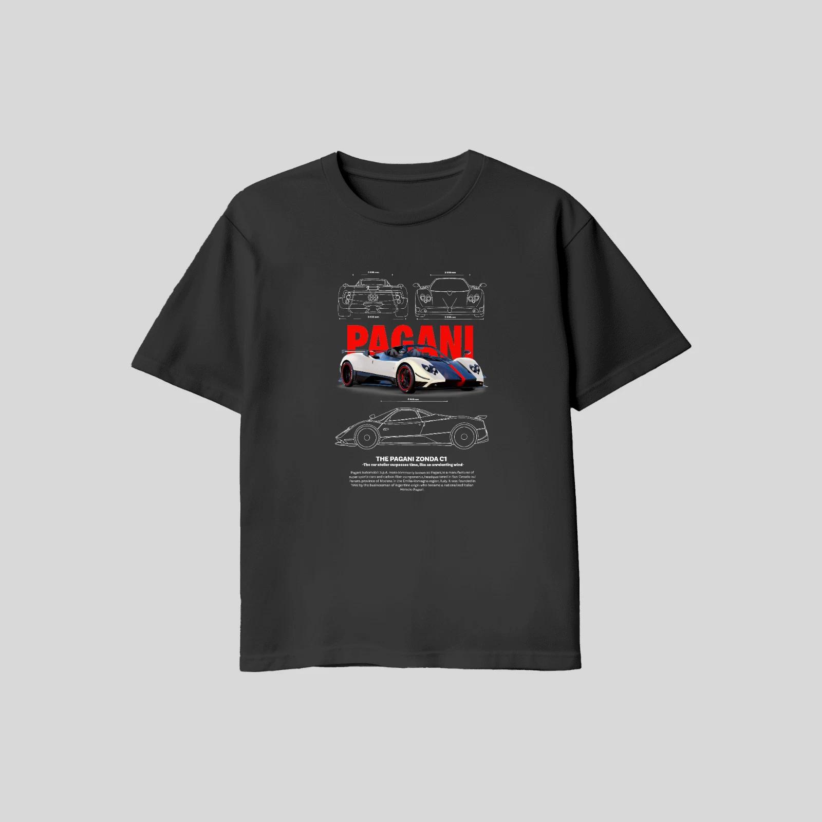Unisex Adult Casual Graphic Pagani Zonda T Shirt Gildan XL L M T-Shirt XXXXL