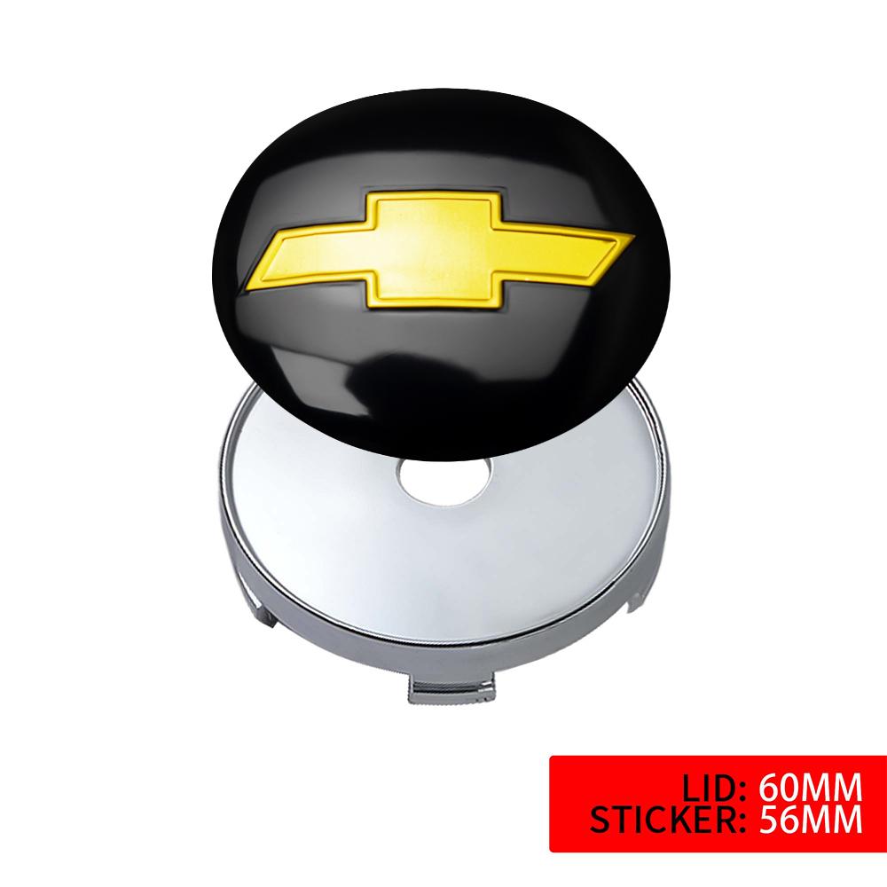 4Pcs 56/60mm Car Styling Car Wheel Hub Center Badge Caps Auto Decorative Accessories for Chevrolet Cruze Captiva Spark Onix