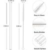 Replacement Straw Compatible with Stanley 14 oz 20 oz Cup Tumbler, 6 Pack Reble Straw with Cleaning Brush, Plastic, Clear