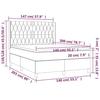 VidaXL Sommier à Lattes de Lit avec Matelas et LED, Lit Rembourré, Lit Double, Lit Adulte de Chambre à Coucher Intérieur, 3138558