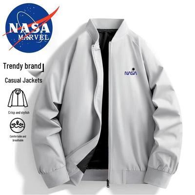 NASA MARVEL Men's Casual Stand Collar Baseball Jacket