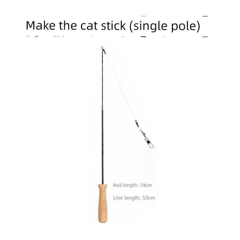 

Funny Cat Stick Replacement Head Simulation Insect Cat Cat Self-Hi Relieving Stuffy Toy with Ringing Bell Bite-Resistant Replaceable Pet Supplies Telescopic cat Rod [75cm]]
