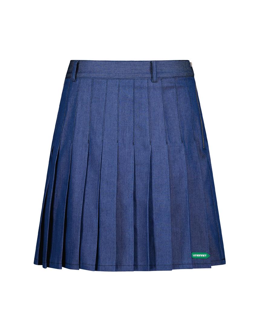 Le Sonnet Denim Rubber Skirt Indigo