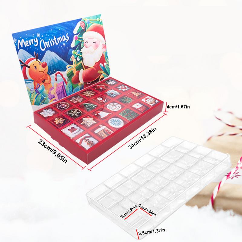 24 Grids Gift Candy Boxes Creative Fillable Christmas Countdown Advent Calendar Empty Suprise Boxes For Kids Party Favor