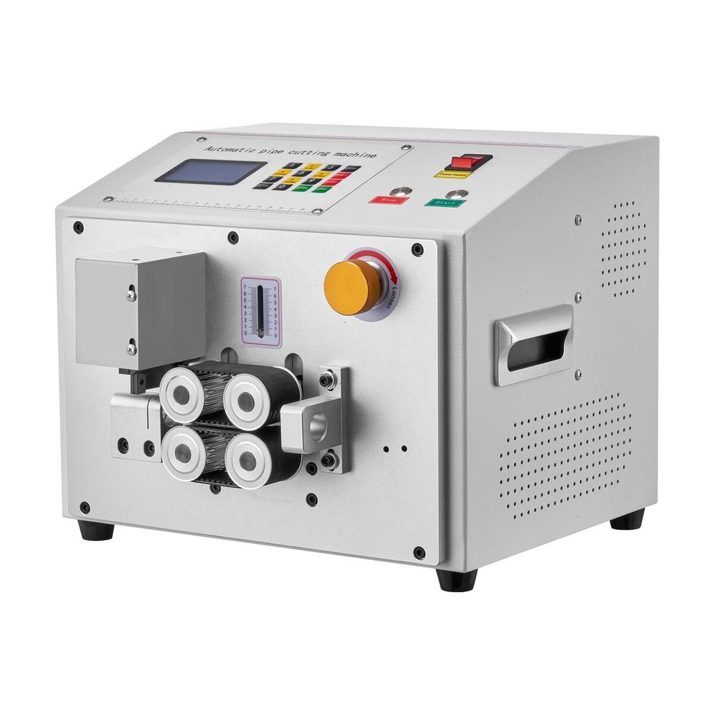 Auto Heat-Shrink Tube Cutter, Automatic Pipe Cutting Machine with LCD Display, 1mm-20mm Cutting Diameter, 0.1mm-99999.9mm Cutting Length, Ideal for