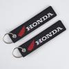 Motorcycle Embroidery Keychain Keyring For Honda Jazz Fit Avancier Crv Accord Pilot City Prelude Mugen Power XR-V CB400 CB650 TO0