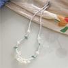 Trendy Resin Necklace Purple/Yellow Floral Leaf  Pendant Neckchains for Wedding Bridal Jewelry Unique Shape Ornaments