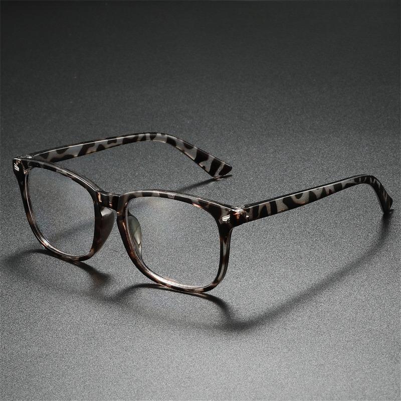 

New Retro Square Blue Light Blocking Glasses for Men and Women, Anti Blue Light Glasses for Mobile Phones and Computers цветной печати леопарда