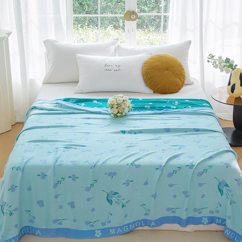 WTEMPO Summer Cooling Blanket Bamboo Fiber Four Layers Gauze Blanket Summer Air Condition Quilt