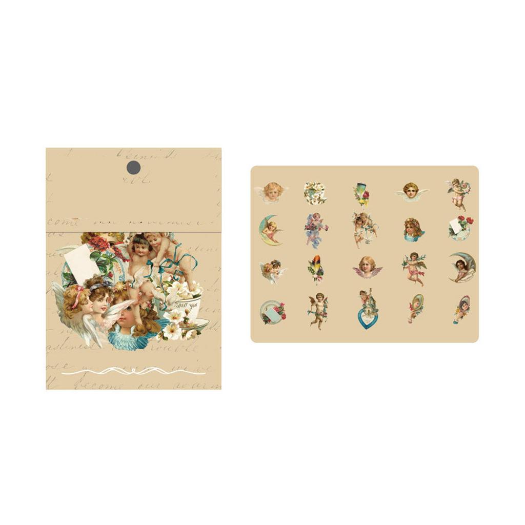 40 Stück Vintage Romantische Aufkleber Treibsand-Serie PET Zarte Muster Nostalgische Abziehbilder für Tagebuch