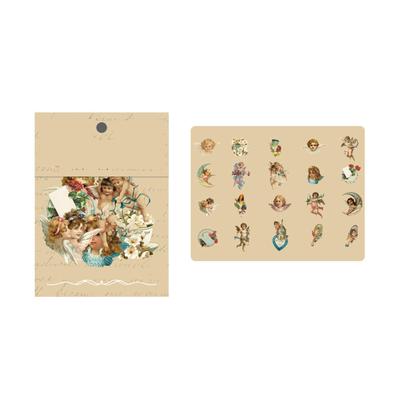 40 Stück Vintage Romantische Aufkleber Treibsand-Serie PET Zarte Muster Nostalgische Abziehbilder für Tagebuch