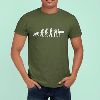 Evolution of Snooker T Shirt From Ape Through Prehistoric Man To Snooker Player Potting Balls Men Clothing Graphic T Shirts Mens
