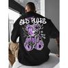 European and American Men's Summer Horror Teddy Bear Print Comfortable Breathable Round Neck T-shirt Outdoor Street Top