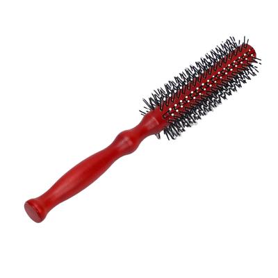 Round Styling Hair Brush Anti Static Handle Wood Roller Hairbrush for Salon Home Use Large Size 8.9 X 1.7in