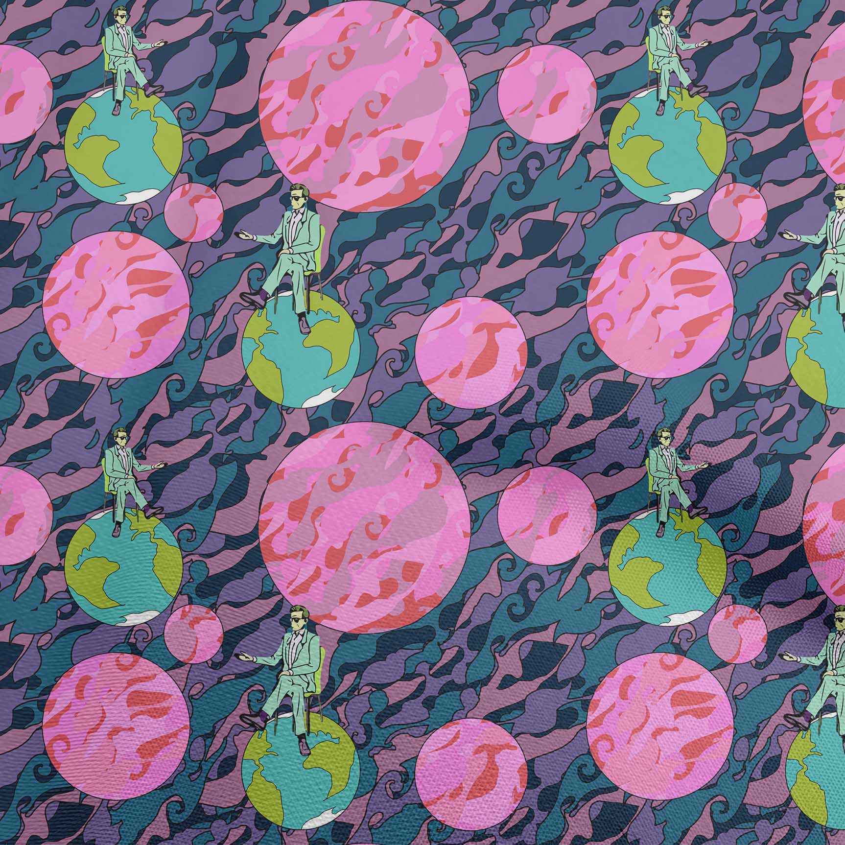 

OneOone Cotton Flex Magenta Fabric Abstracts Одяг своїми руками Тканина для стьобання Тканина з принтом Двір 40 дюймів 42 Inch Wide - Viscose Chiffon рожевий