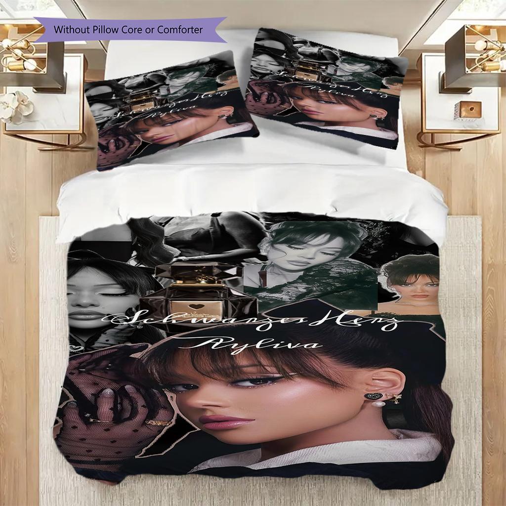 Ayliva's collage art poster bedding, duvet cover, pillowcase, home decoration, birthday gift (1 * duvet cover+2 * pillowcase, coreless)