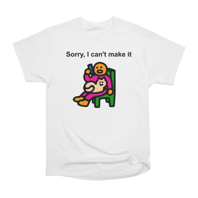 Men Casual Shirts Short Sleeves CAT ON LAP Tees Oversized T-shirts S