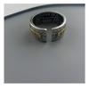 Adjustable Open Ring Men Women Vintage Coin Motif Geometric Silver-Plated Statement Retro Boho Chic Jewelry