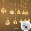 LED Christmas Wish Ball Curtain Lights - Snowman & Tree Festival Decor
