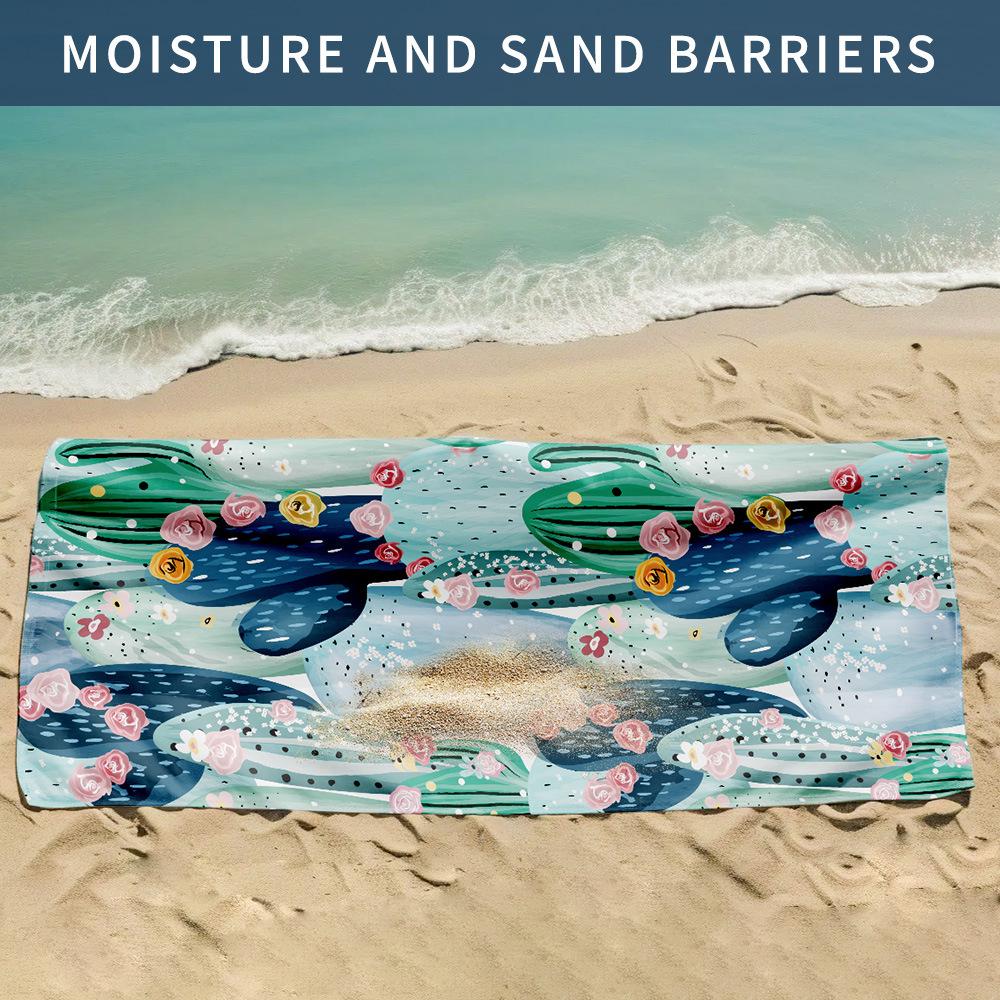 

Cactus beach towel OEM ODM quick-drying camping towel absorbent bath towel 80 * 160 [OPP independent bag]