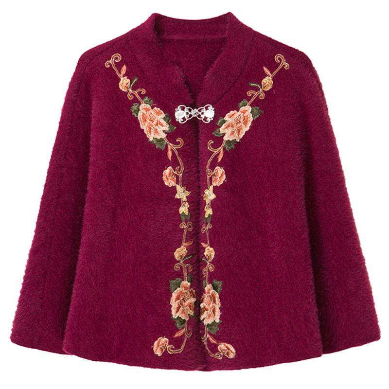 Schal Damen kurz Herbst und Winter neu Strickjacke Jacke Mutter Umhang Umhang gestrickter Pullover