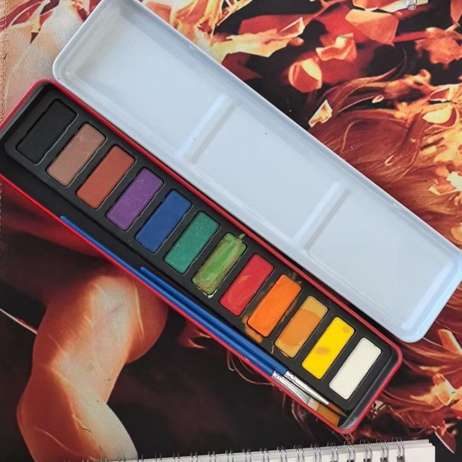 1 Упаковка рабочая тетрадь для акварели, специальная раскраска акварелью, книга для акварели с акварельной палитрой