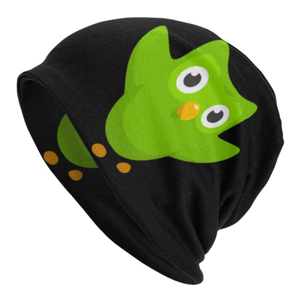 Duolingos Skullies Beanies Caps Unisex Women Unisex Streetwear Winter Warm Knit Hat Adult Bonnet Hats
