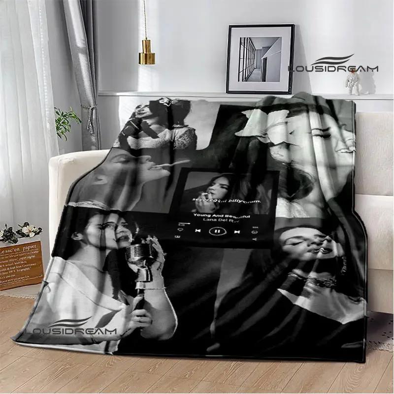 Coperta Stampa Retrò Lana Del Rey Coperta Calda alla Moda Coperta con Bordo a T Coperta per Casa e Viaggio Biancheria da Letto Regalo di Compleanno