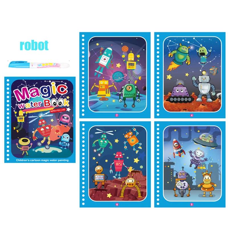 Non-Toxic Magic Water Book With Pen Children Drawing Coloring Books For Kids 2 To 4 Years Old Learning Education Toy Baby Montessori Toys