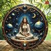 Metal Wall Art Cosmic Yoga Goddess Meditation Poster