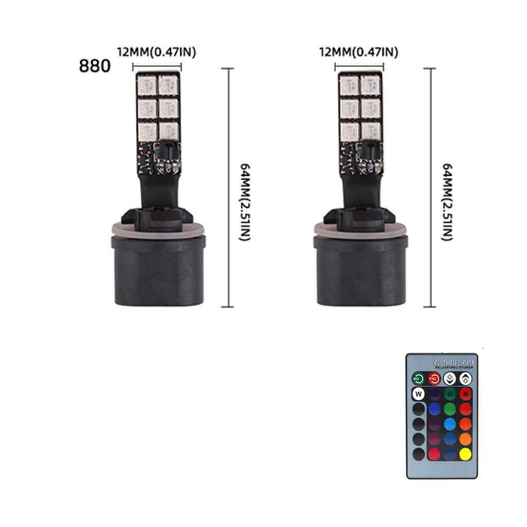 2pcs h11 led rgb 5050 chips h1 led rgb h3 led rgb h7 led car bulb flashing h8 Led fog light 9005 hb3 led hb4 9006 car fog lamp
