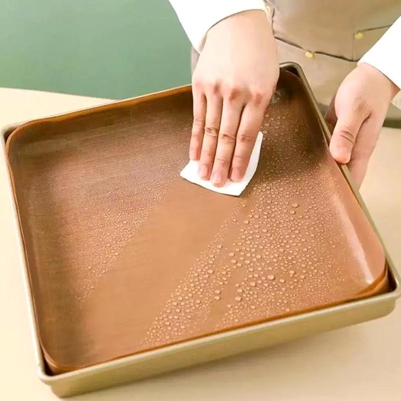 1Pc Oven Baking Mat Oilpaper Baking Tray Reusable 40X50CM Portable Teflon Non Stick High Temperature Resistant
