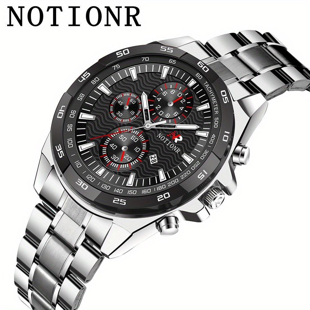 Men'S Stainless Steel Watch, Casual Simple Men'S Quartz Watch