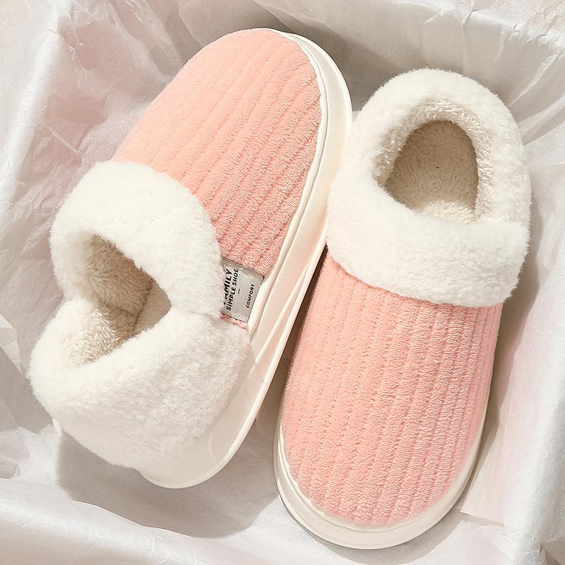 

Хлопковые тапочки осень и зима верхняя одежда новые теплые толстоподошвенные комнатные обувь для домашнего заточения хлопковые туфли сумка каблук 36-37