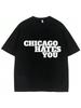 Raper Chief Keef Chicago Nienawidzi Cię Koszulka w Tym Samym Stylu unisex Wounisex Moda Hip Hop Luźna Koszulka Bawełniana Codzienna Koszulki Street
