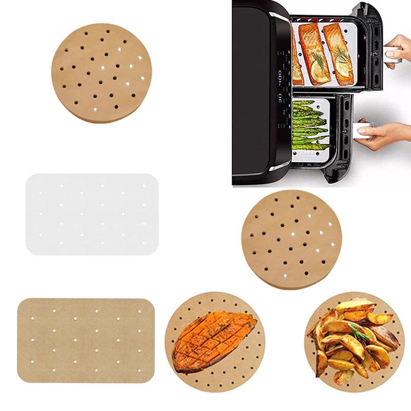 Air Fryer Parchment Paper Liners Non Stick Heat Resistant Round and Square Baking Paper for Air Fryers Steamers and Ovens