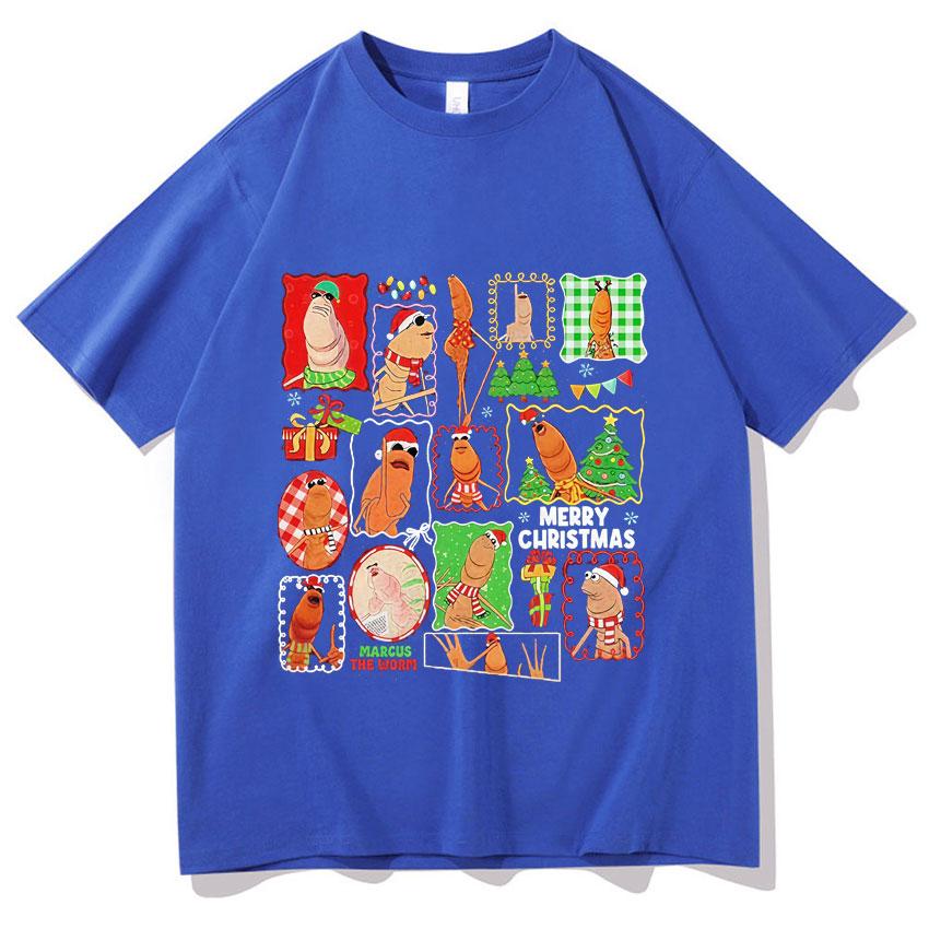 Marcus The Worm Men Women Tshirt High Quality Oversized Tshrits Funny Meme Popluar Tee Cotton Y2K Tops Christmas Gift Teenagers