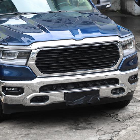 Exterior Black Front Fog Light Lamp Cover Trim For Dodge RAM 1500 18+Accessories