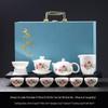 Luxury Jade White Porcelain Kung Fu Tea Set for Home or Office