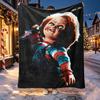 Bride of Chucky Muster Decke für Heimdekoration, Bett, Sofa, Auto Reisen, Camping, Geeignet für Alle Jahreszeiten, Geburtstags Weihnachtsgeschenk