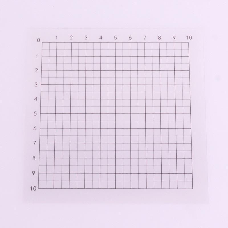 Transparent 1cm Grid Paper - 100 Squares for Math Teaching