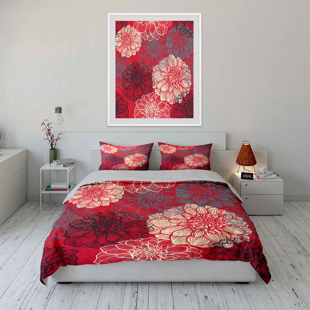 Floral Pattern Three-Piece Set For Decoration  Kid'S And Adults' Bedroom Decor, Exquisite Three-Piece Bedding Set Gift