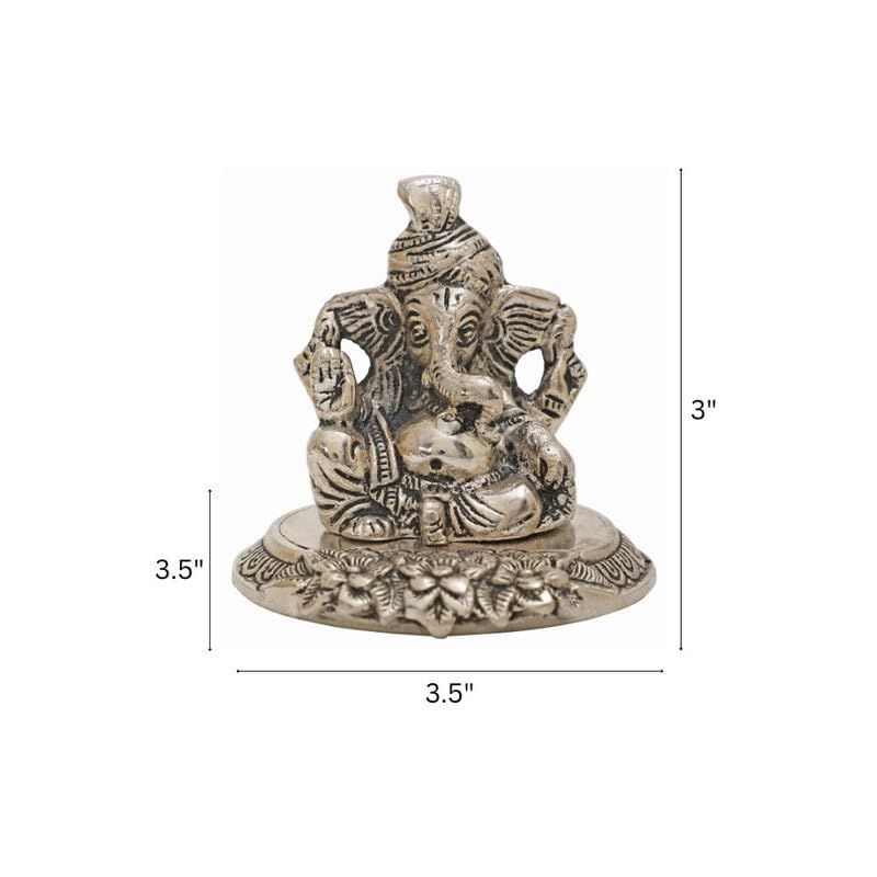 Pagdi Ganesh Idol Statue | Diwali Tag with Velvet Box & Carry Bag | for Pooja, Blessing, Festival Occasion, Return Gift Showpiece