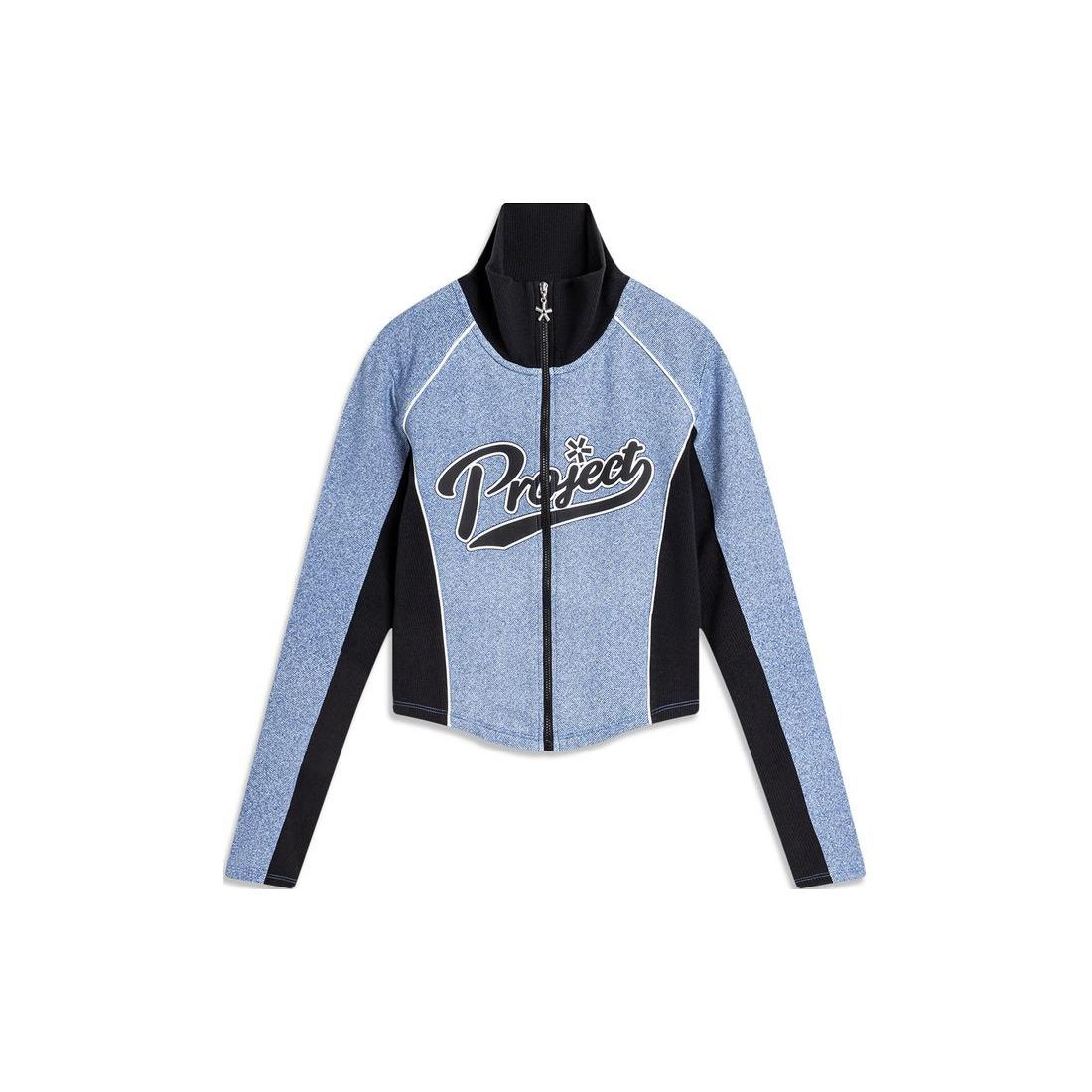 

Кардиган с принтом букв Li Ning, с длинным рукавом, со стойкой, женская толстовка, черный, AWDU880-3 S