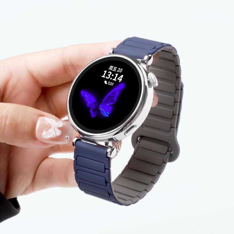 

Сумісний силіконовий магнітний ремінець-петля для Huawei GT5/GT4 та Samsung Watch5 - Ідеально для осені та зими. 22MM