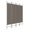 350152 vidaXL Room Divider 4 Panels Anthracite 160x200 Cm Fabric