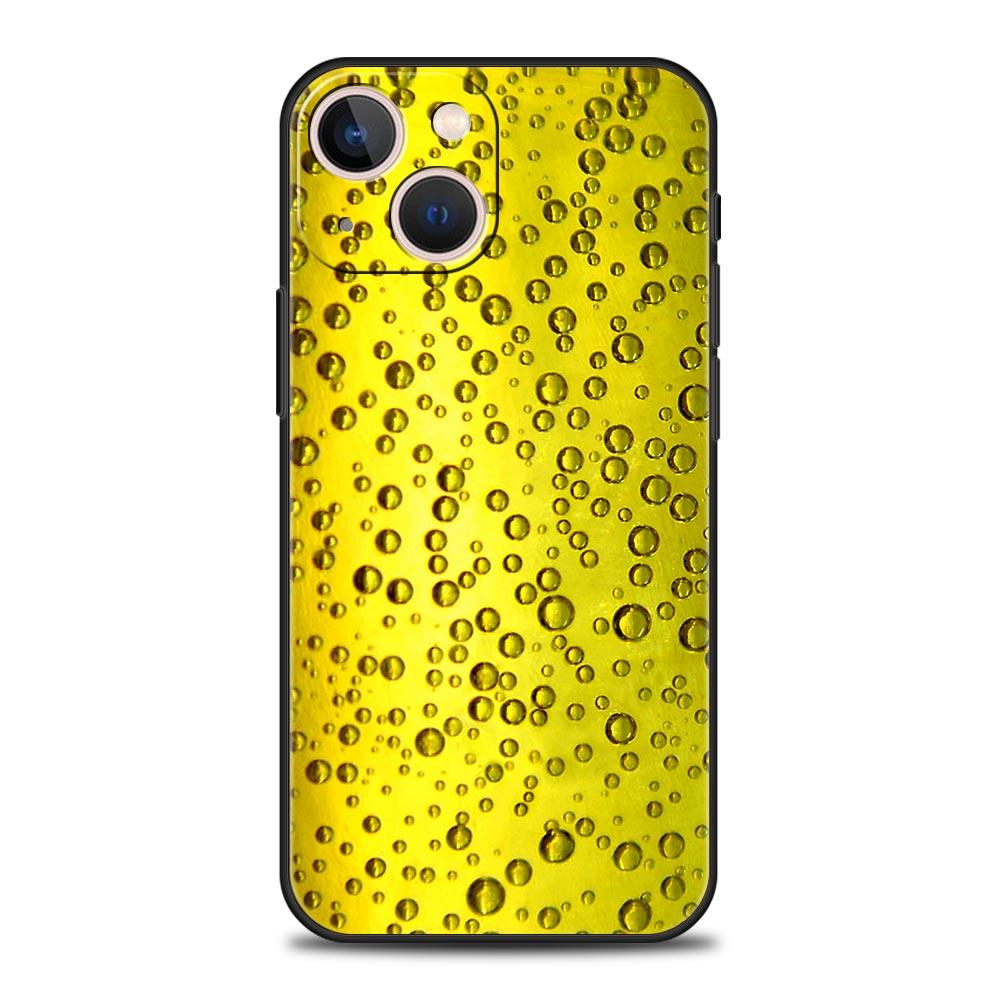 Alkohol Sommer Blase Für iPhone 11 12 13 15 14 Pro Max Handyhülle X XR XS 7 8 Plus SE 2020 Luxus Schwarz Silikon Hülle Funda